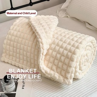 Flannel chăn lông cừu ấm mềm trơn ném chăn 100x150 / 150x200 / 200x230cm công sở chiều ngủ trưa khăn choàng chăn
