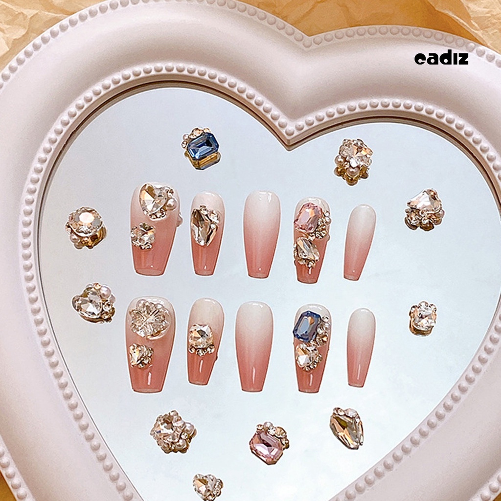 Set 10 Phụ Kiện Đính Trang Trí Móng Tay 3d Lấp Lánh