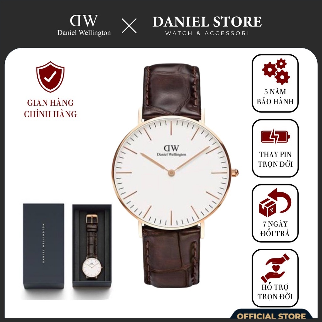 Đồng Hồ Nam Nữ Daniel Welington Classic York Rose Gold White 36mm & 40mm DW Chính Hãng - DANIELSGWATCH .