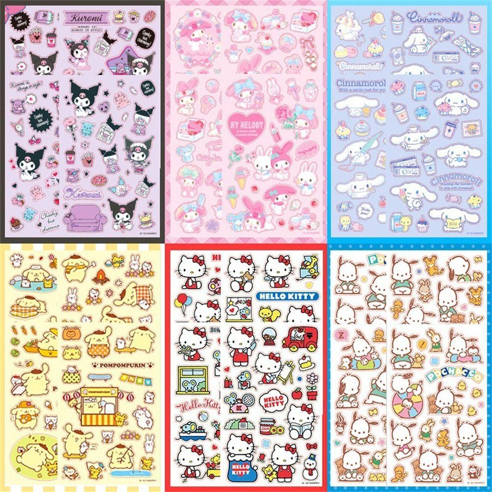 Mmluck melody Nhãn Dán Hoạt Hình Kuromi Đáng Yêu Trang Trí Sổ Tay diy