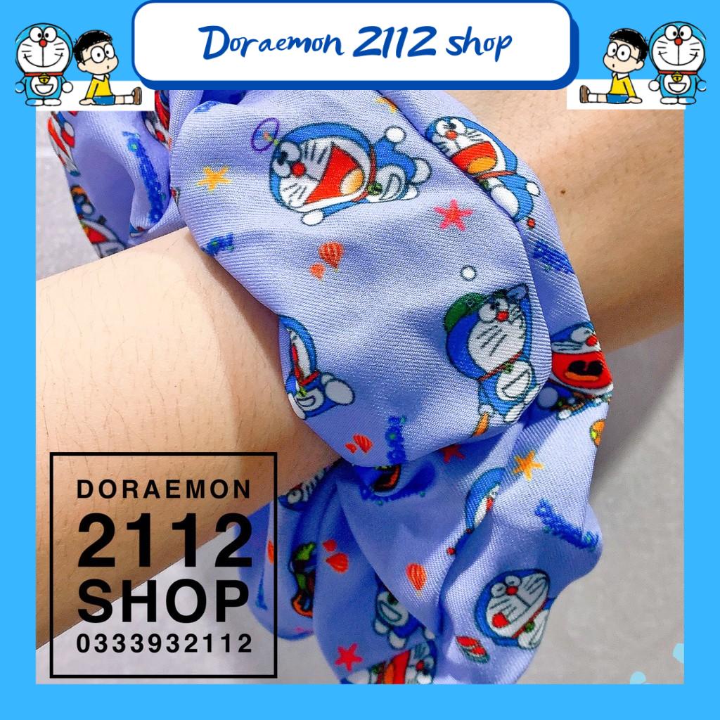 Hot Trend scrunchies cột tóc kiêm vòng đeo tay Doraemon