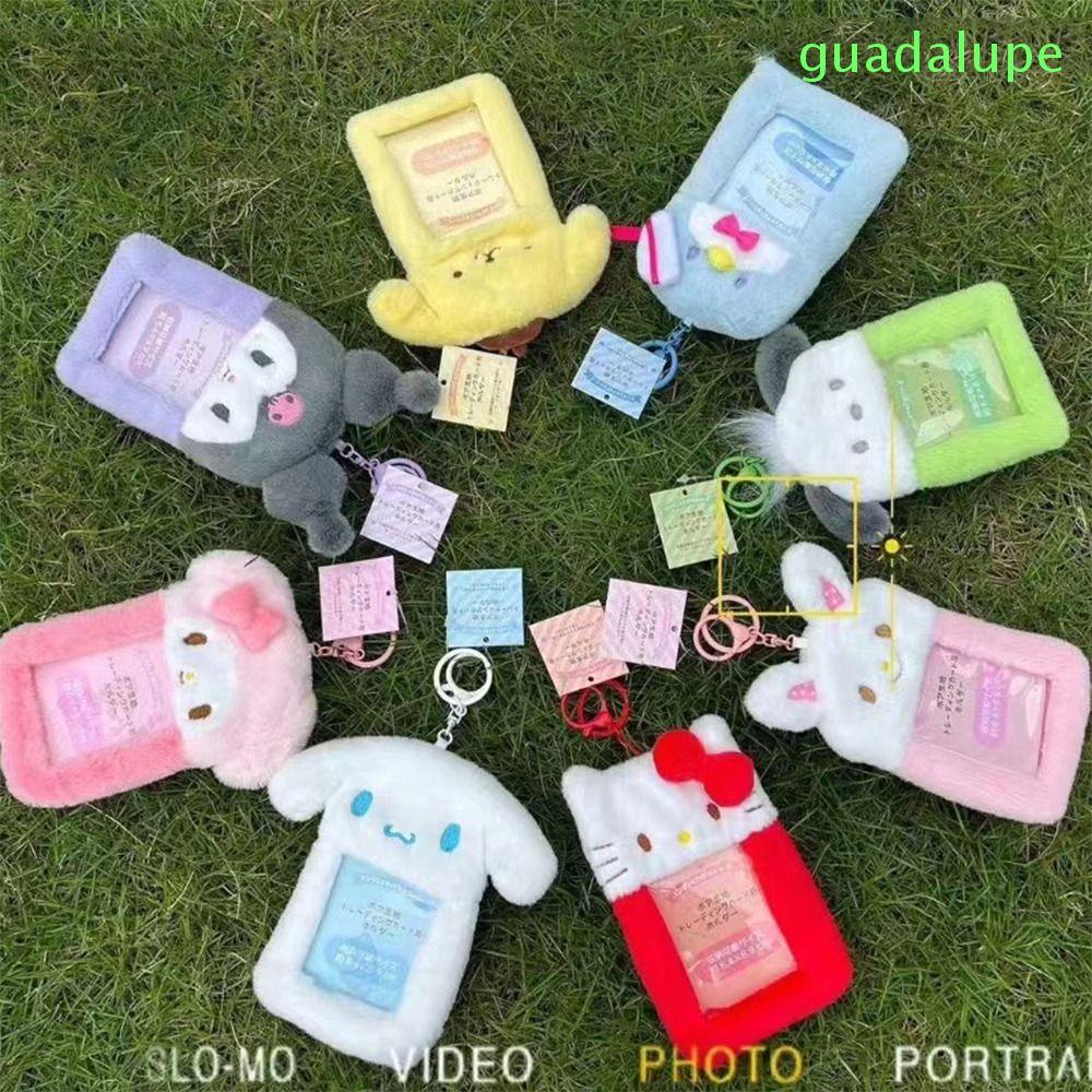 Guadalupe Túi Đựng Thẻ / Ảnh kpop my melody pochacco kuromi Bằng Vải Lông Phong Cách Hàn Quốc Dễ Thương Kèm Móc Khóa