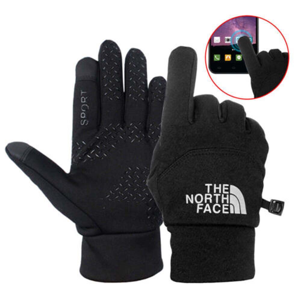 The North Face Outdoor Fleece-Lined Warm Full Finger Touch Screen Windproof Waterproof Non-Slip Driving Gloves