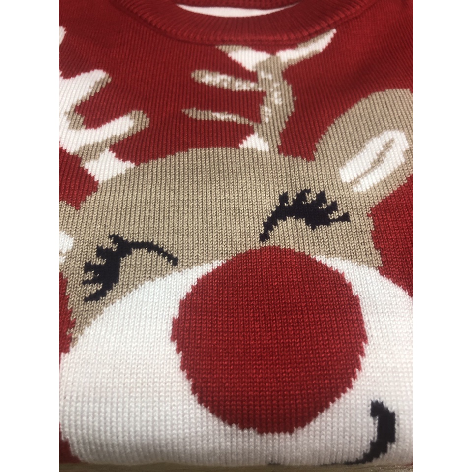Áo len đỏ tuần lộc