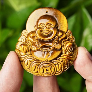 Mặt dây chuyền hình phật bằng đá mắt hổ thời trang