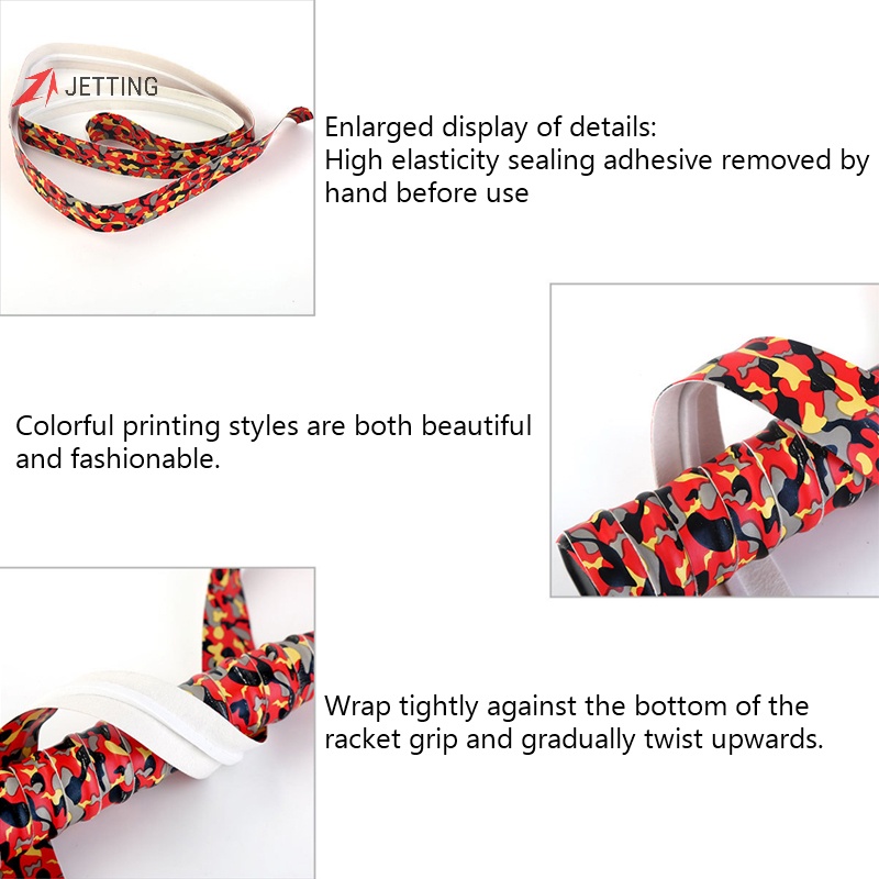 Jetting Băng Quấn Tay Cầm Vợt Cầu Lông / tennis / Cần Câu Cá Bằng Cao Su Thấm Hút Mồ Hô