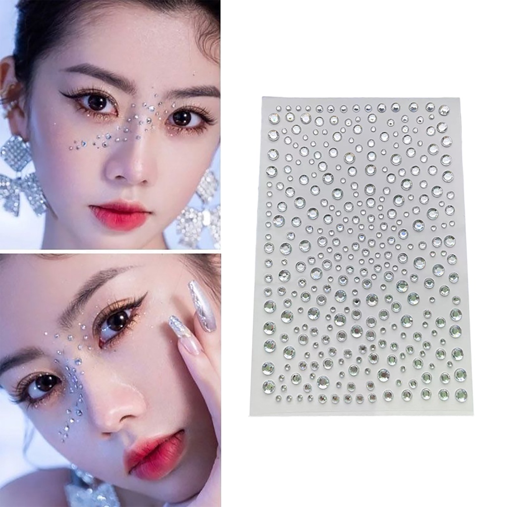 Đá Giả Ngọc Trai Tự Dính Chống Trượt Dùng Trang Trí Mặt Và Cơ Thể charms