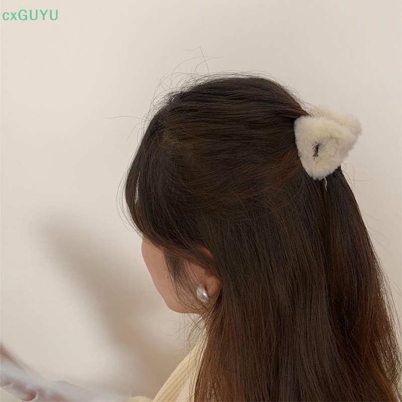 Kẹp Tóc Hình Cá Mập Bằng Lông Nhung Mềm Mại Dễ Thương Xinh Xắn Cho Nữ