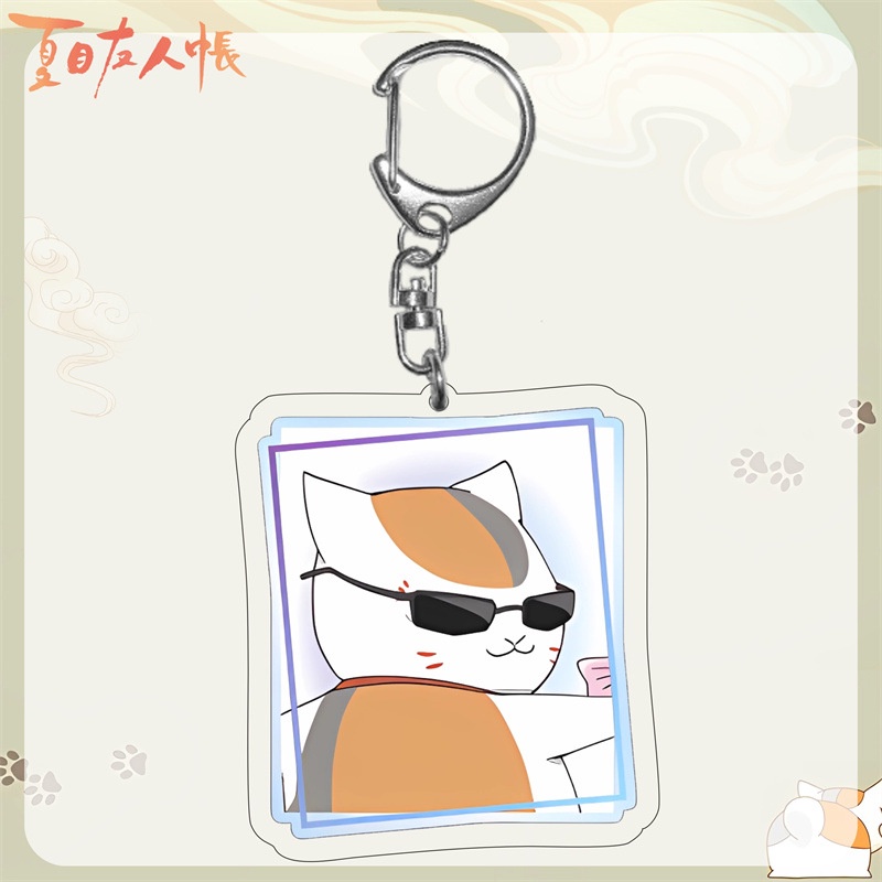 Sách Bạn Bè Của Natsme Mèo Sansan Hoạt Hình Ngoại Vi Hai Chiều Hoạt Hình Acrylic 2 Mặt Mặt Dây Chuyền Mặt Dây Chuyền Mó