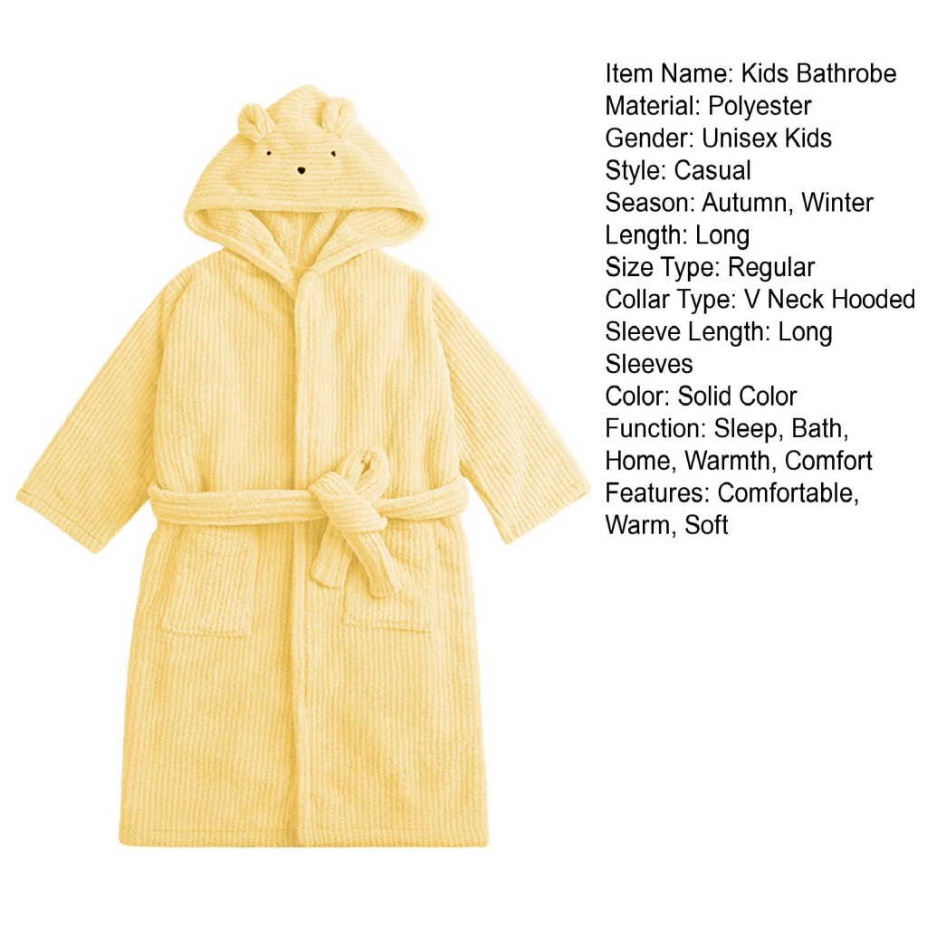 Áo Choàng Tắm Có Mũ Trùm Đầu Mềm Mại Và Thấm Hút Tốt Nhanh Khô Dành Cho Bé Trai Và Bé Gái Mặc Ngủ