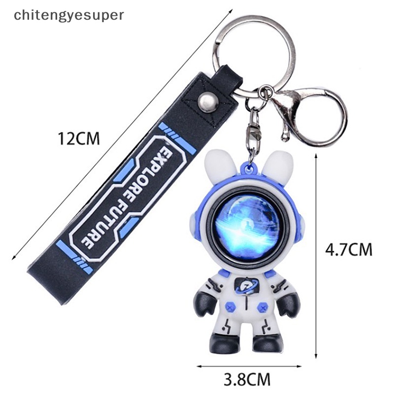 Móc Khóa Hình Thỏ Phi Hành Gia Dễ Thương Sáng Tạo