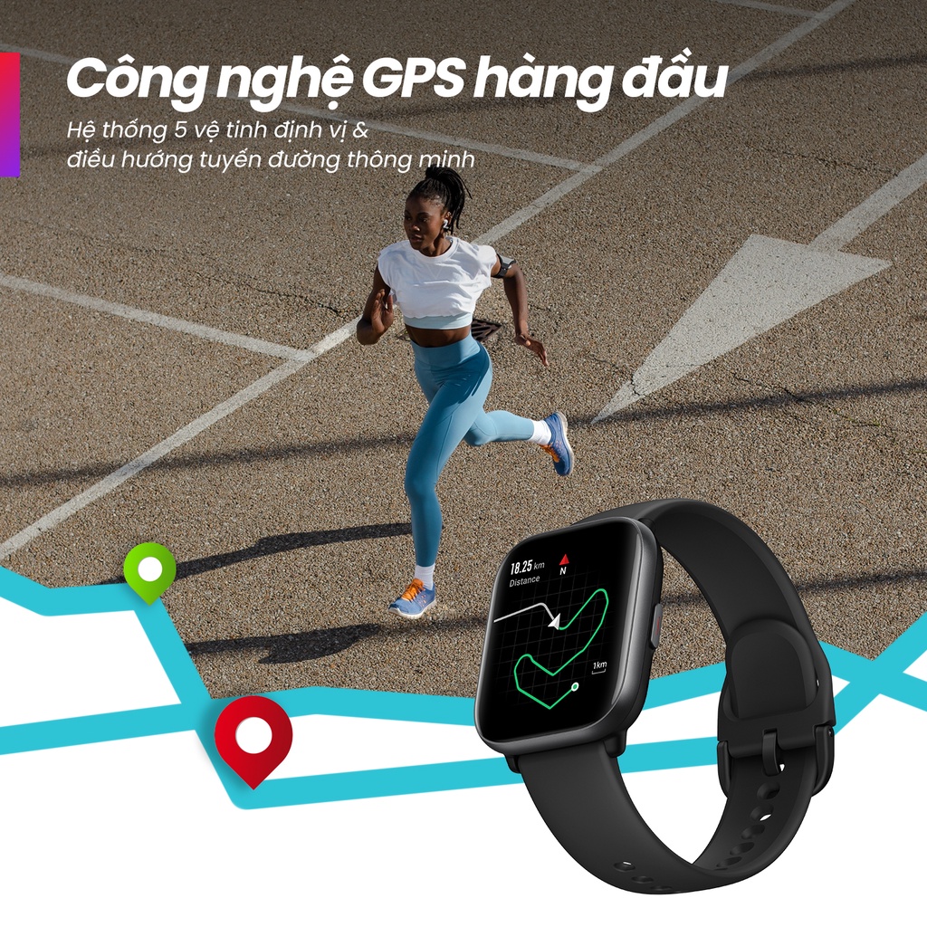 Đồng hồ thông minh Amazfit Active - Nghe gọi Bluetooth & phát nhạc - Thiết kế thời trang - Chính Hãng - BH 12 tháng