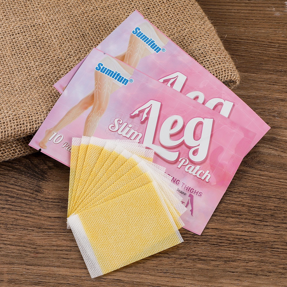 ♕ Sumifun 10 Miếng Dán/1 Gói Băng Định Hình Chân Giảm Béo Đốt Cháy Mỡ Săn Chắc Nâng Friming Chân Đùi Cơ Da Miếng Dán Nam Nữ Chăm Sóc Cơ Thể UPBEST