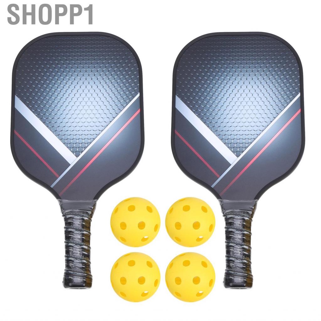 Shopp1 1Set Portable Pickleball Paddle Set Lightweight Racket Ball Kit With