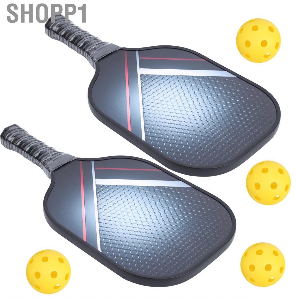 Shopp1 1Set Portable Pickleball Paddle Set Lightweight Racket Ball Kit With