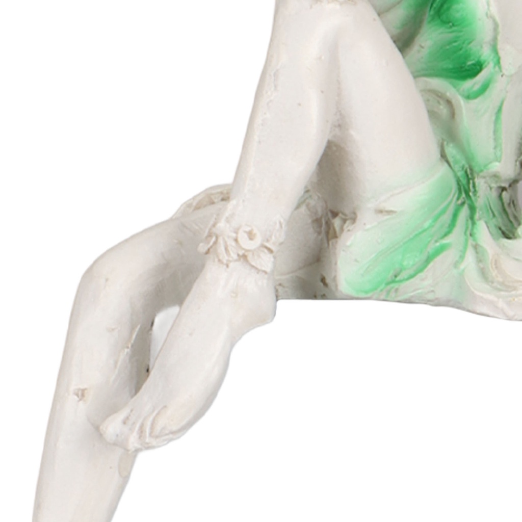 Tượng Cô Tiên Ngồi Bằng Nhựa resin Sơn Thủ Công Dễ Thương Bảo Vệ Tượng Thần Tiên Trang Trí Vườn