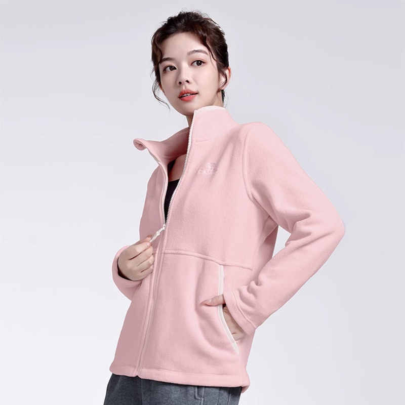 CAMEL SPORTS Áo Khoác Thể Thao Dài Tay Đệm Lông Cừu Dày Dặn Thời Trang Cho Nữ