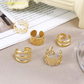 Set 5 khuyên tai hợp kim đơn giản cá tính cho nữ
