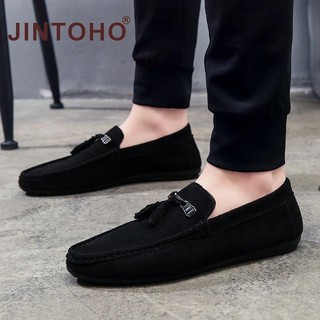 Jintoho Giày Lười Da Lộn Thời Trang Cho Nam