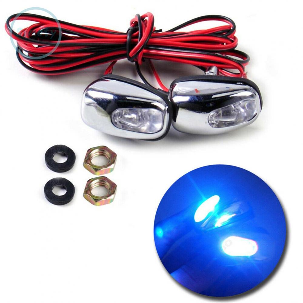 2 Vòi Phun Nước Rửa Kính Chắn Gió Có Đèn LED Xanh Dương