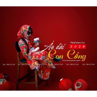[Có sẵn] [Ảnh thật] Áo Dài Con Công -  MSP 2766 ( Chỉ có áo )