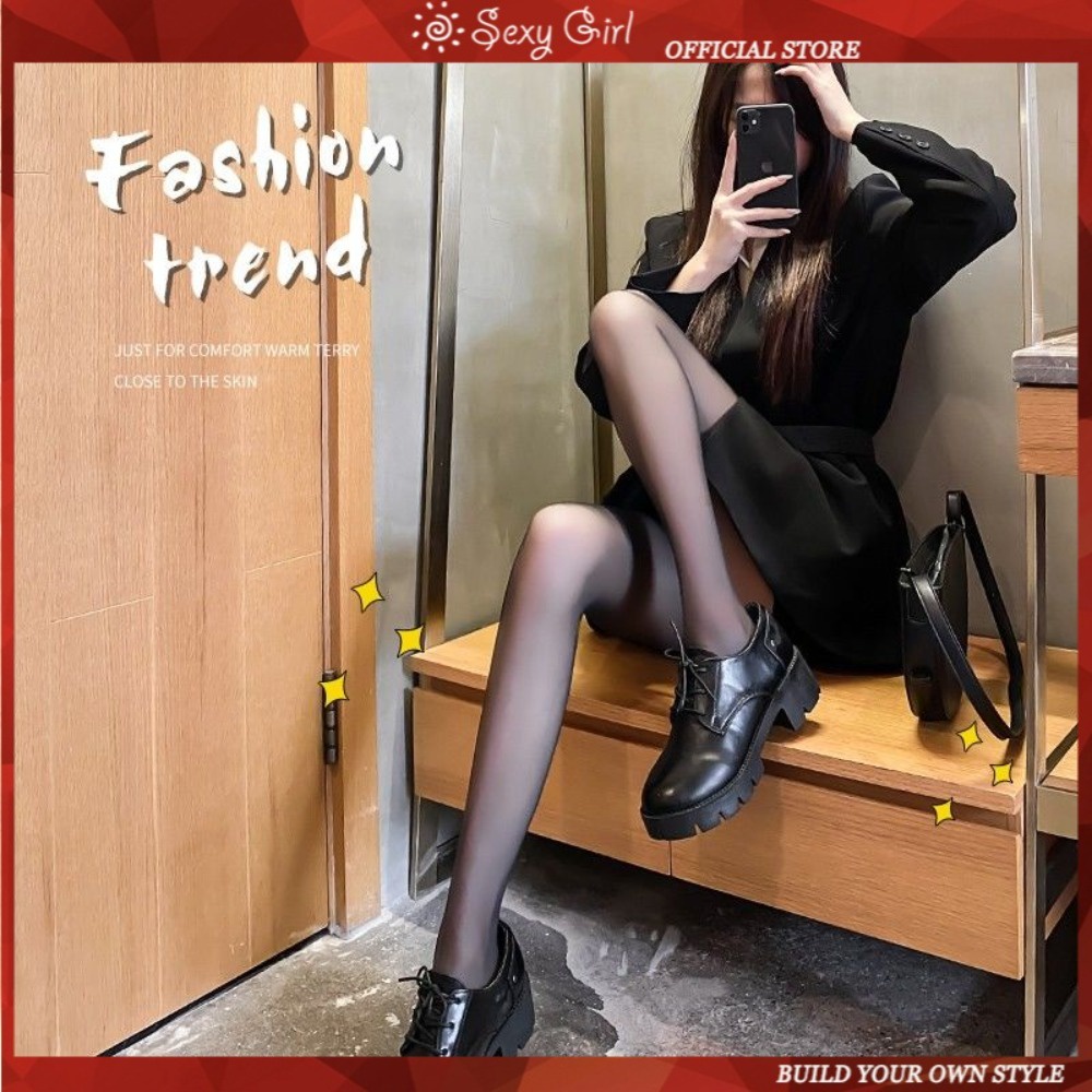 Tất Dài Trong Suốt Họa Tiết Chấm Bi Phong Cách Lolita