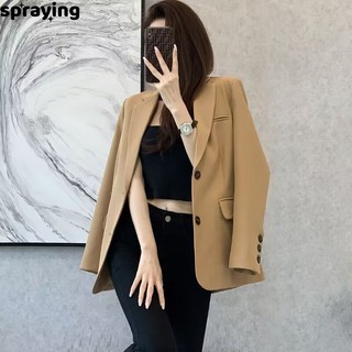 spraying áo khoác nữ blazer áo blazer nữ  Thông thường Thanh lịch casual tinh tế WXW24101NZ 1Z240103