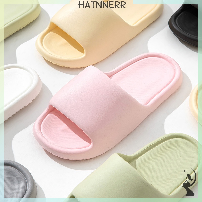 Dép Đi Trong Nhà Đế Dày Màu Trơn Chống Trượt Thoáng Khí Dành Cho Cặp Đôi fhs