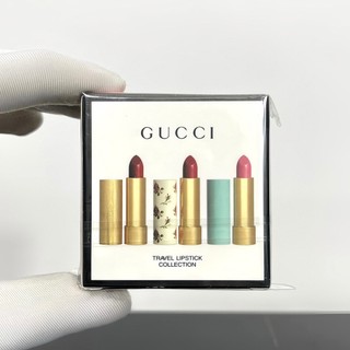 Gucci lipstick gift box set Gold Bộ 25 Thỏi Son Lì Dưỡng Ẩm 25 Màu Vàng Đồng 02Q Mẫu Thử 1.3g * 3 Gucci