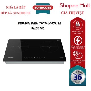 Bếp điện từ đôi Sunhouse SHB8100