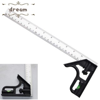 1*Angle Ruler Level Tool Measuring Range 0-300mm High Hardness Silver Black