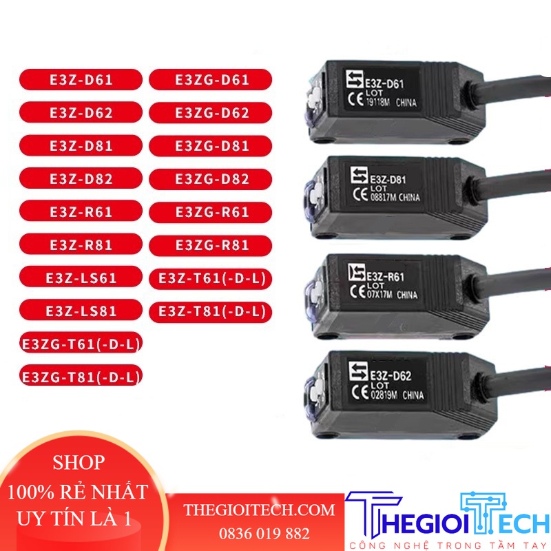 Cảm Biến Hồng Ngoại Phản Xạ Khuếch Tán E3Z-D81 DC12V-24V NPN/PNP