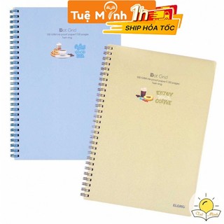 Vở Klong B5 120 trang Dot grid MS 578 bìa nhựa gáy lò xo kép ánh ngọc VPPTUEMINH, sổ Klong