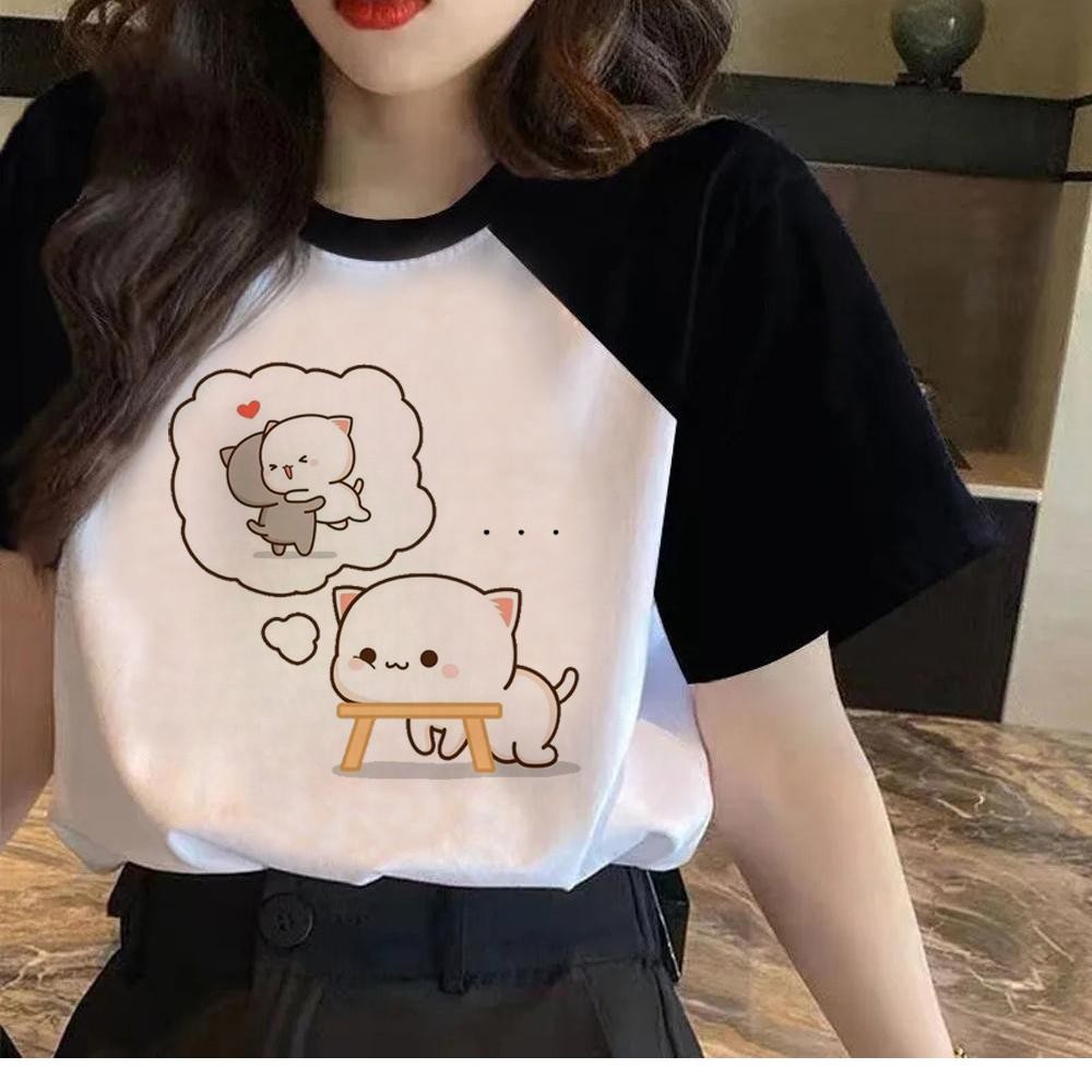 Bubu Dudu áo thun nữ truyện tranh áo thun nữ harajuku đồ họa quần áo