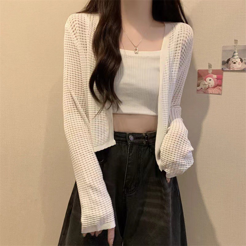 YAYUAN Short Knitted Cardigan Women's