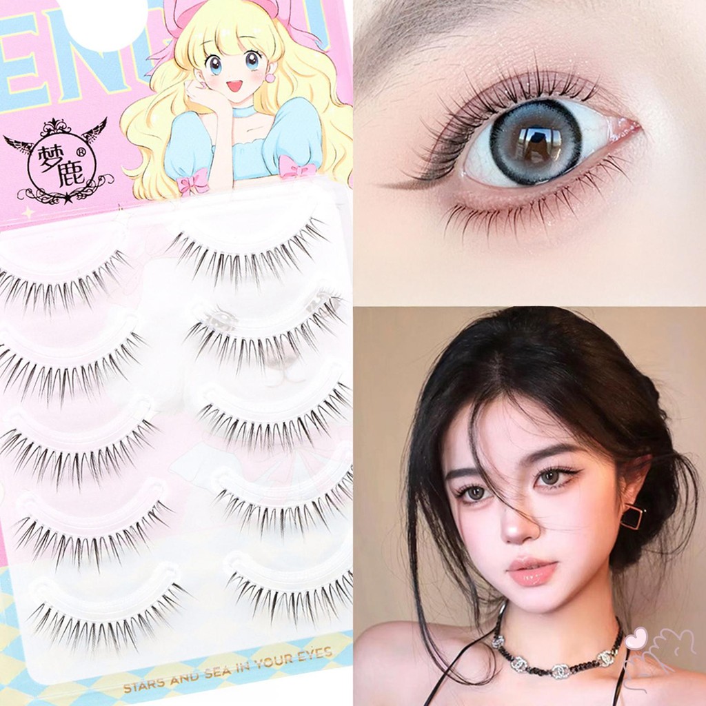 Thin Band Anime Manga Lashes Full Strip Lông mi giả một mảnh