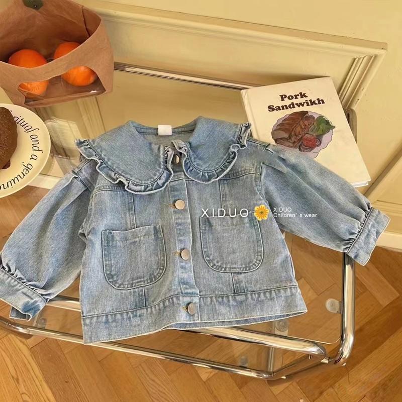 Áo Khoác denim In Họa Tiết Hoạt Hình Đáng Yêu Thời Trang Xuân Thu Phong Cách Hàn Quốc Cho Bé Gái 23