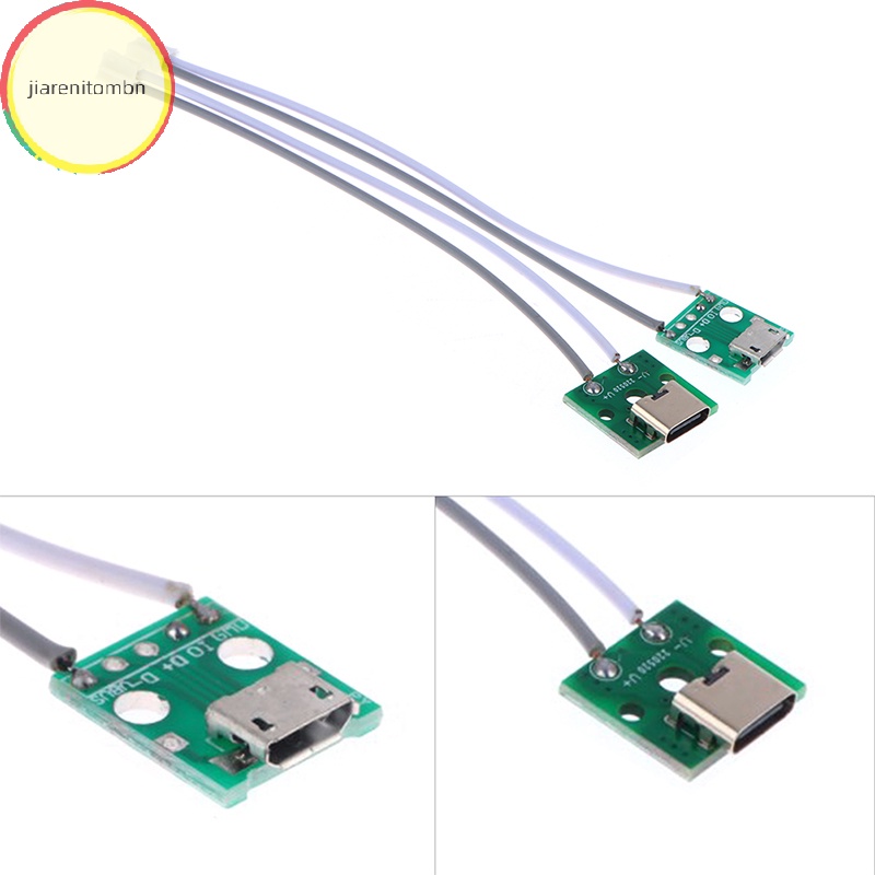 Jiarenitombn micro usb Loại c Chuyển Đổi Đầu Cái Sang Đầu Nối b type b Bảng Mạch Chuyển Đổi usb-01 smt mother seat Có Dây vn