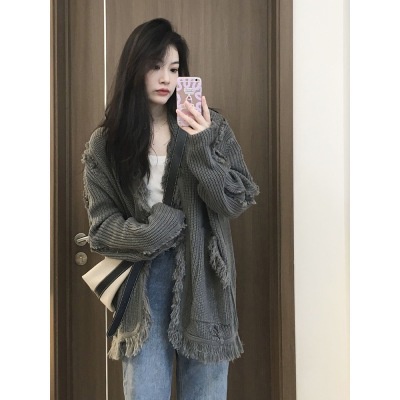 Áo Khoác cardigan Dệt Kim Dáng Rộng Mềm Mại Phong Cách Hàn Quốc Thời Trang Cho Nữ