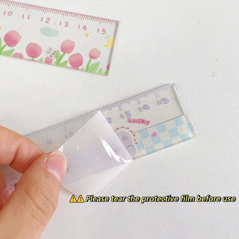 Thước Thẳng Đo Lường 15cm Họa Tiết Hoạt Hình Dễ Thương Cho Học Sinh YD