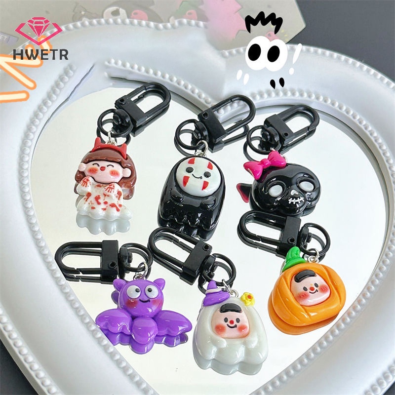 Móc Khóa Hình Quả Bí Ngô Ma Quái Trang Trí halloween Dễ Thương Mới