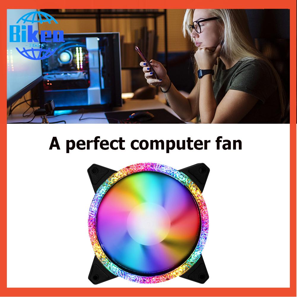 Quạt Tản Nhiệt 120mm rgb / Nhiều Màu dc 12v Dành Cho Xe Đạp