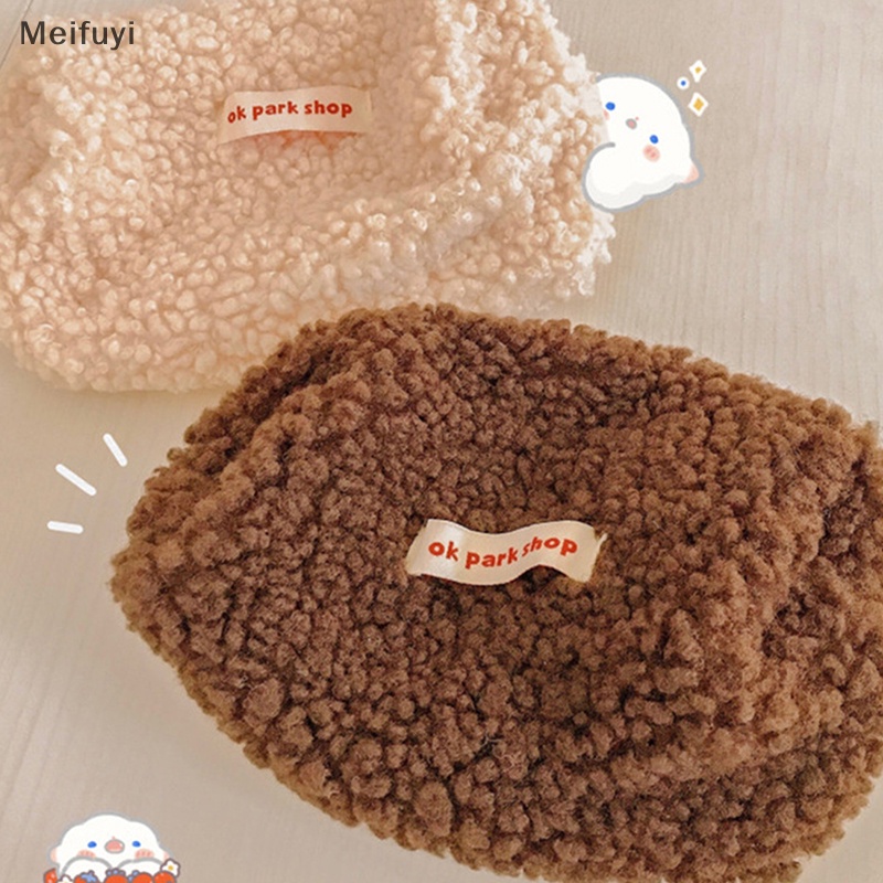 Túi Đựng Bút / Đồ Trang Điểm Bằng Vải Lông Có Khóa Kéo