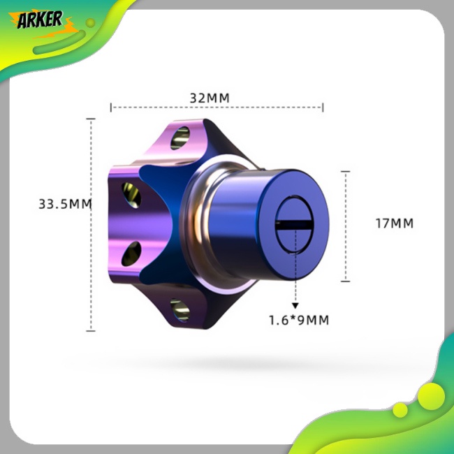 Ak general Móc Chìa Khóa Bằng Titan Hình Lục Giác Cho Tàu Đua