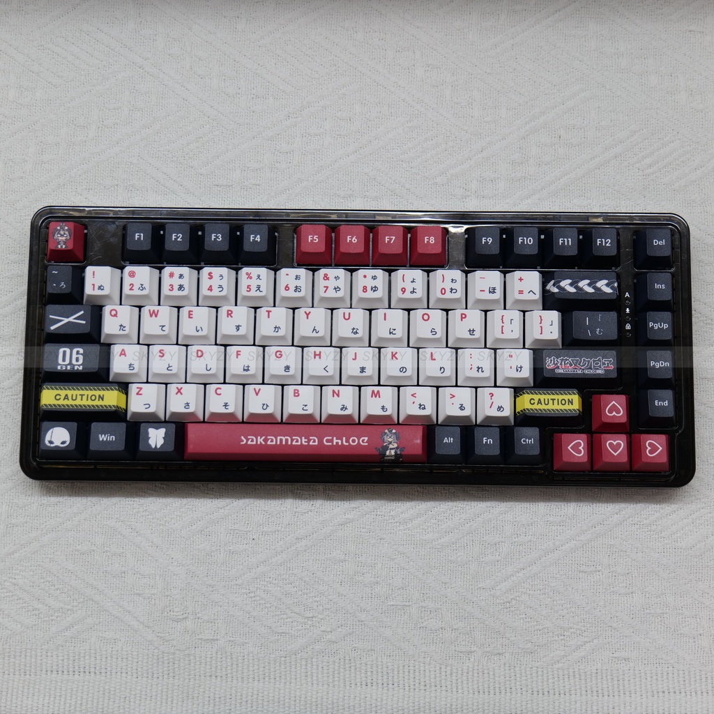 Sakamata Chloe Keycaps Cherry Profile Hololive Anime PBT DYE SUB Bàn Phím Cơ Keycap