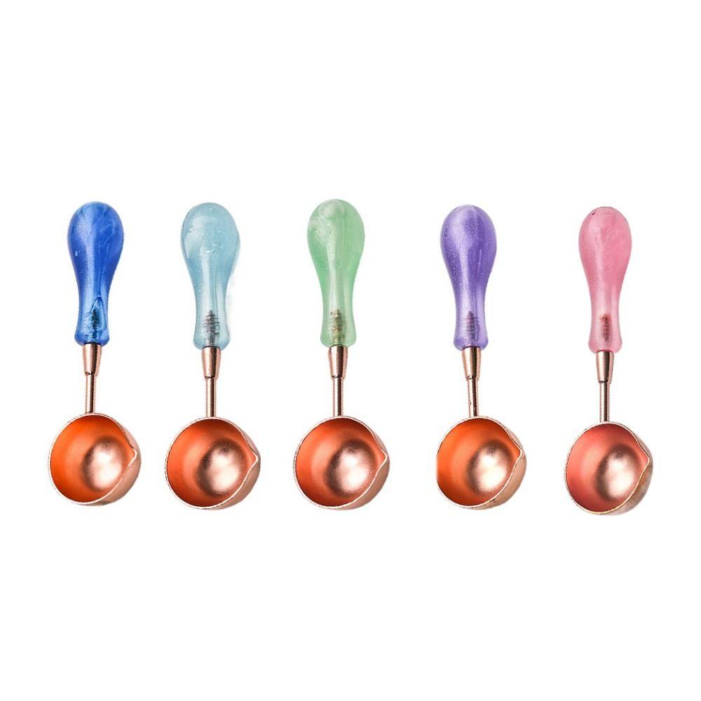 Mmluck Bộ Nồi Đun Nóng Chảy Sáp Niêm Phong Hạt Sáp Niêm Phong Bằng Nhựa Màu Hồng / Xanh Dương / Xanh Lá / Tím Có Thể Tháo Rời