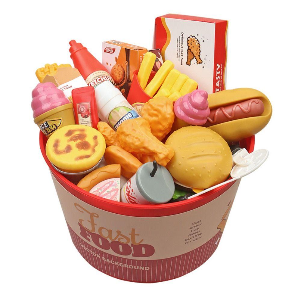Mmluck Đồ Chơi Mô Phỏng Thức Ăn Chiên Khoai Tây Chiên / hamburger / hamburger Cho Trẻ Em