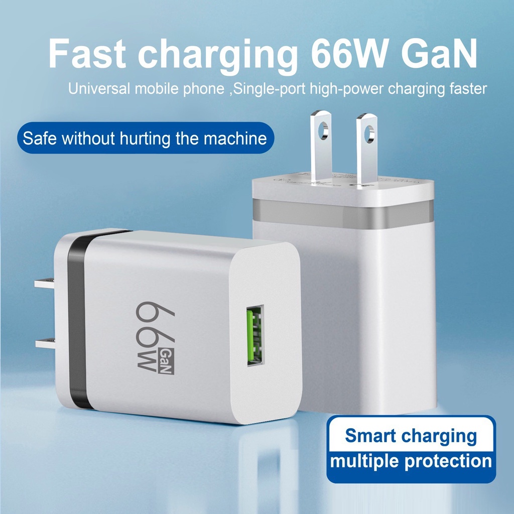 Galum nitride Sạc Nhanh 66w usb Đơn Cho Điện Thoại huawei xiaomi