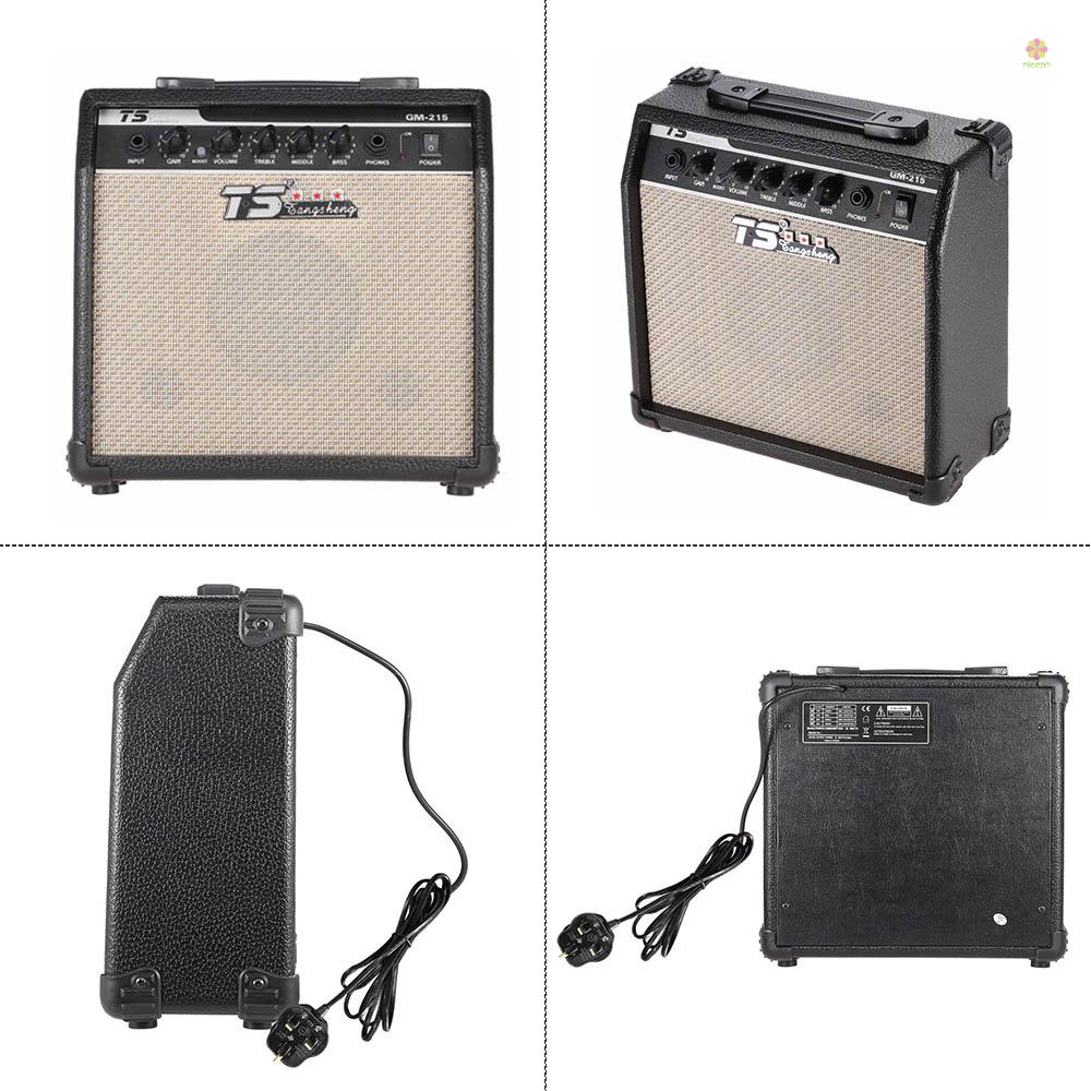 Nicephoto Bộ Khuếch Đại Âm Thanh Đàn guitar Điện Chuyên Nghiệp gm-215 15w Với Loa 3 Băng Tần eq 5 "