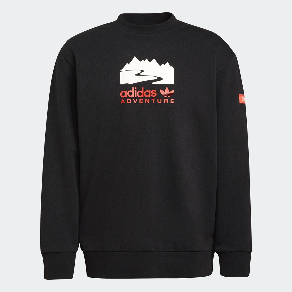 adidas Phong cách sống Áo Sweatshirt Cổ Tròn Logo adidas Adventure Nam Đen H09106